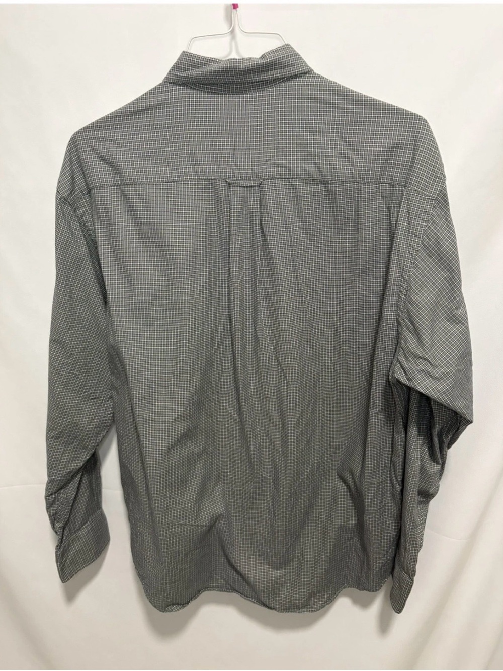 Nautica Men's Long Sleeve Button Up 100% Cotton Long Sleeve Green Plaid Shirt LG - Picture 6 of 7